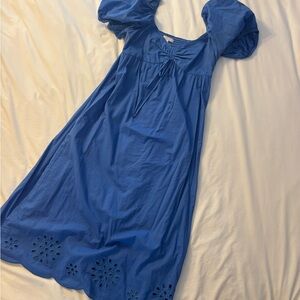 LC Lauren Conrad Blue Smocked Dress